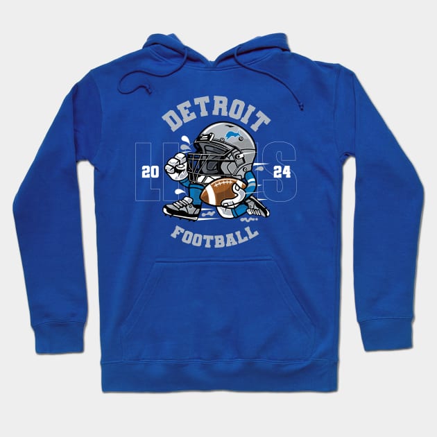 Detroit Football Hoodie by Nagorniak